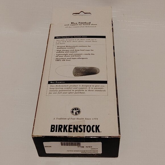 BIRKENSTOCK BLUE FOOTBED Size 45 Narrow BNIP Men's Size 12-12.5 - Picture 2 of 4